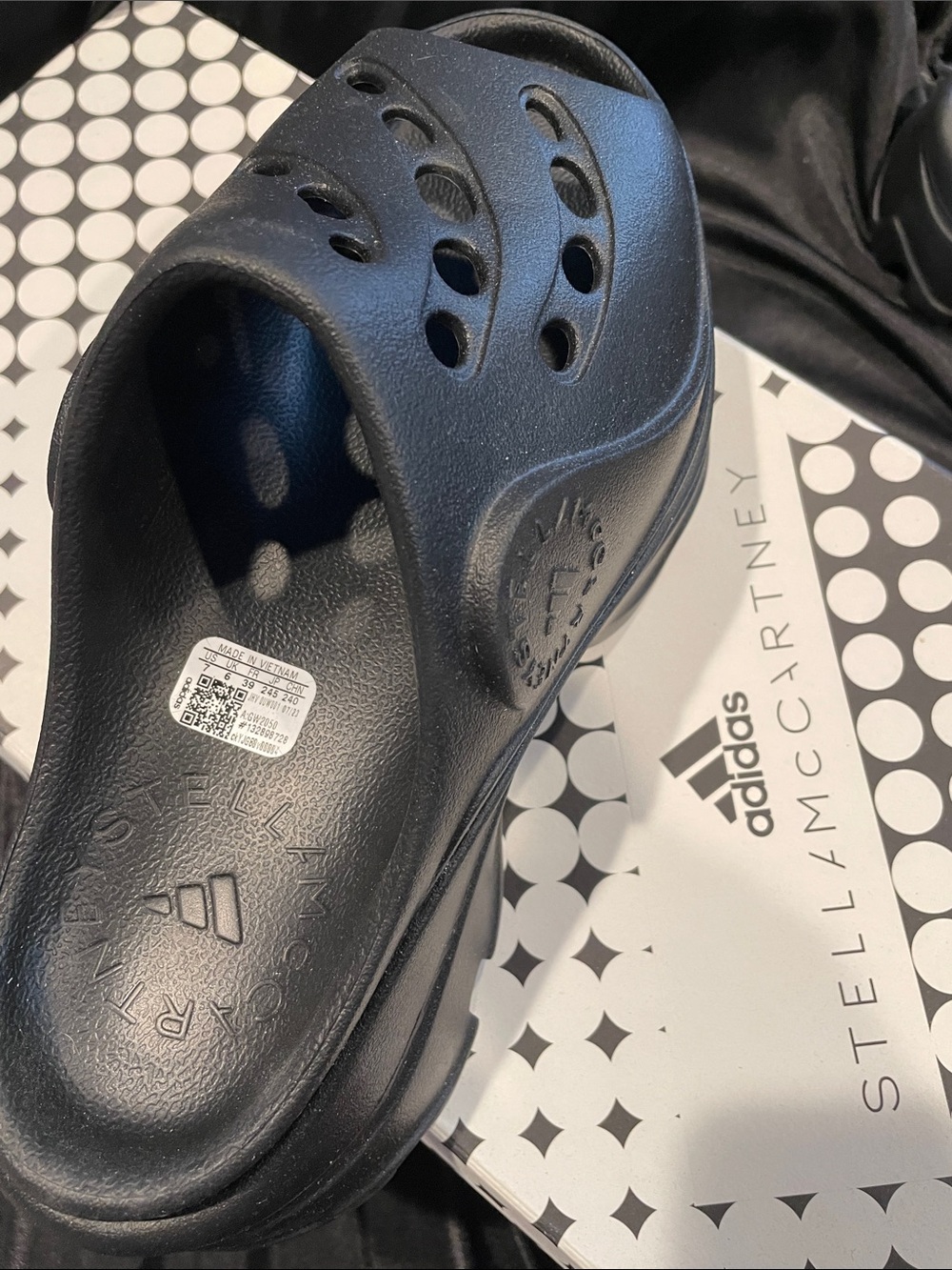 Adidas by Stella McCartney Women’s Black Slip-On Foam Clog